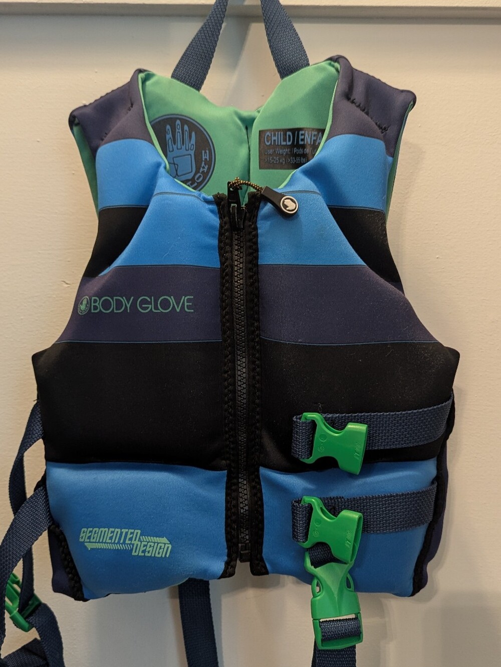 Body Glove Kids Blue, Navy & Green Swim Vest - 33-55lbs